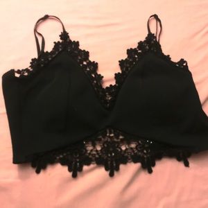 Black crop top